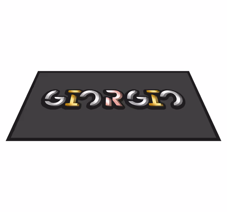 Custom vinyl carpet personalized name design - TenStickers