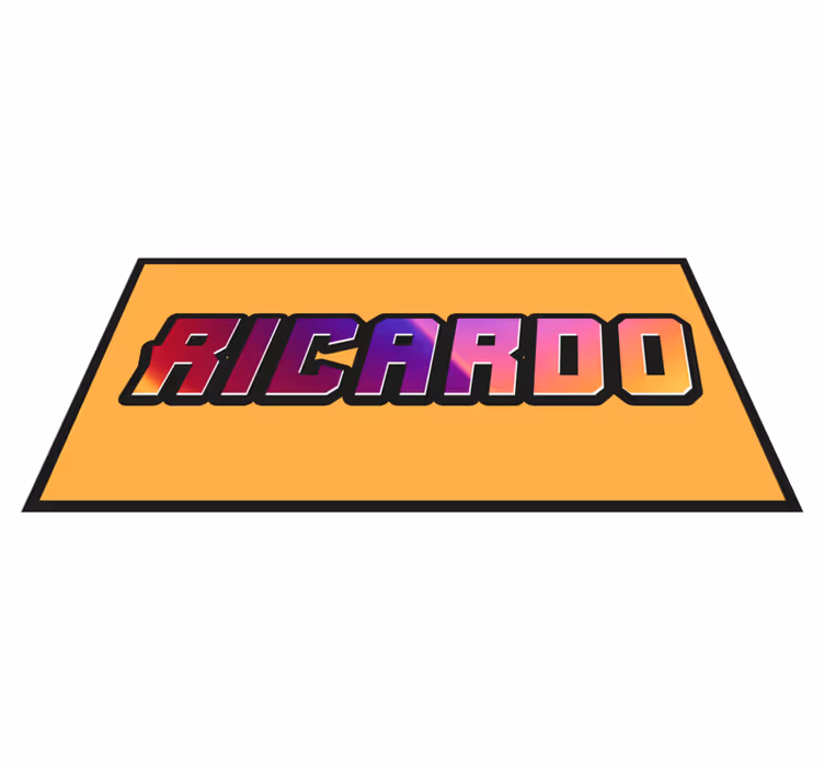 Custom textured name teen vinyl carpet - TenStickers
