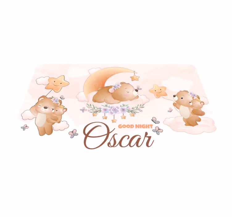 Good Night Bears custom vinyl carpet - TenStickers
