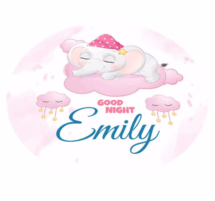 Sleepy Elephant Dream custom vinyl carpet - TenStickers