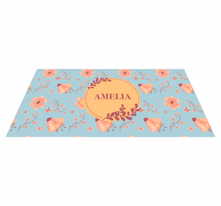 Floral Arrangement custom vinyl carpet - TenStickers