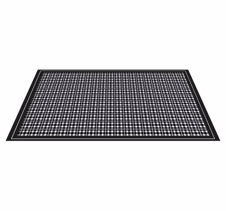 Checked grey pattern bedroom vinyl carpet - TenStickers