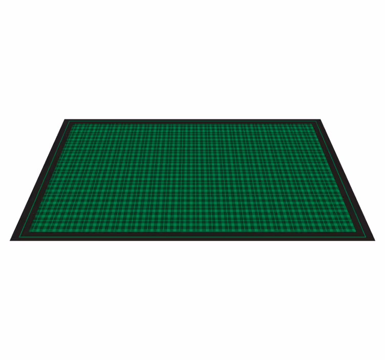 Green Checkered Pattern geometric vinyl carpet - TenStickers