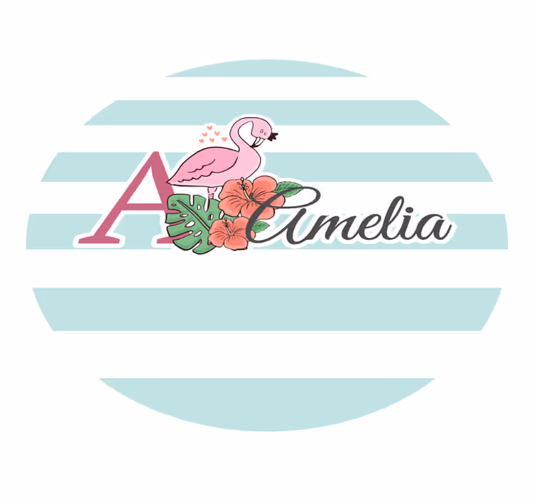 Flamingo Decor custom vinyl carpet - TenStickers