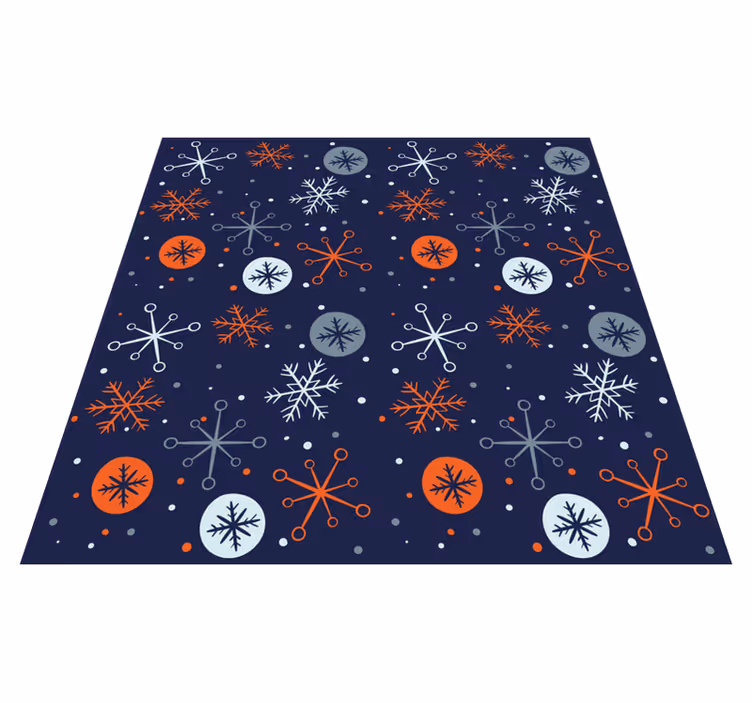Snowflake Motifs Christmas vinyl carpet - TenStickers