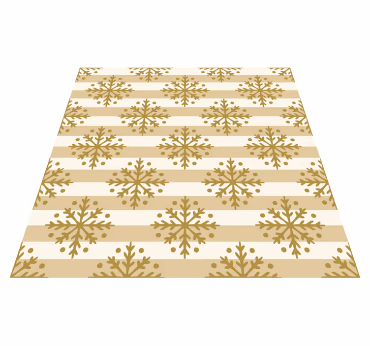 Snowflake Stripes Christmas vinyl carpet - TenStickers