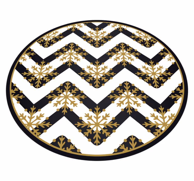 Chevron Snowflake Pattern Christmas vinyl carpet - TenStickers