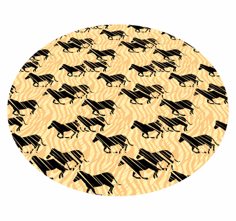 Stylish Horse Pattern animal print vinyl carpet - TenStickers