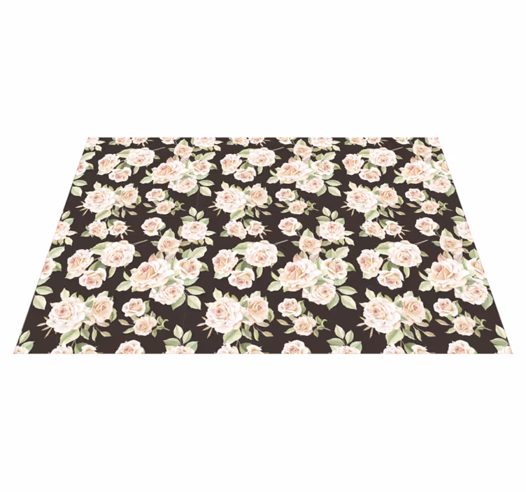 Floral vinyl carpet rose floral design - TenStickers