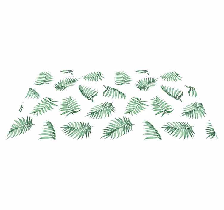 Graceful Leaf Motifs floral vinyl carpet - TenStickers