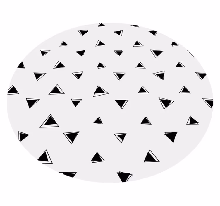 Monochrome black trianles geometric vinyl carpet - TenStickers