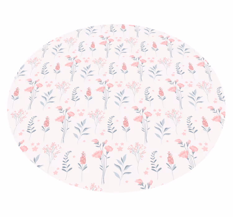 Floral vinyl carpet floral patterned design - TenStickers