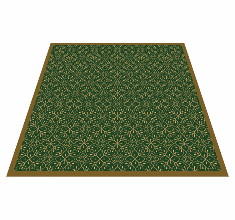 Graceful Botanical Motif floral vinyl carpet - TenStickers