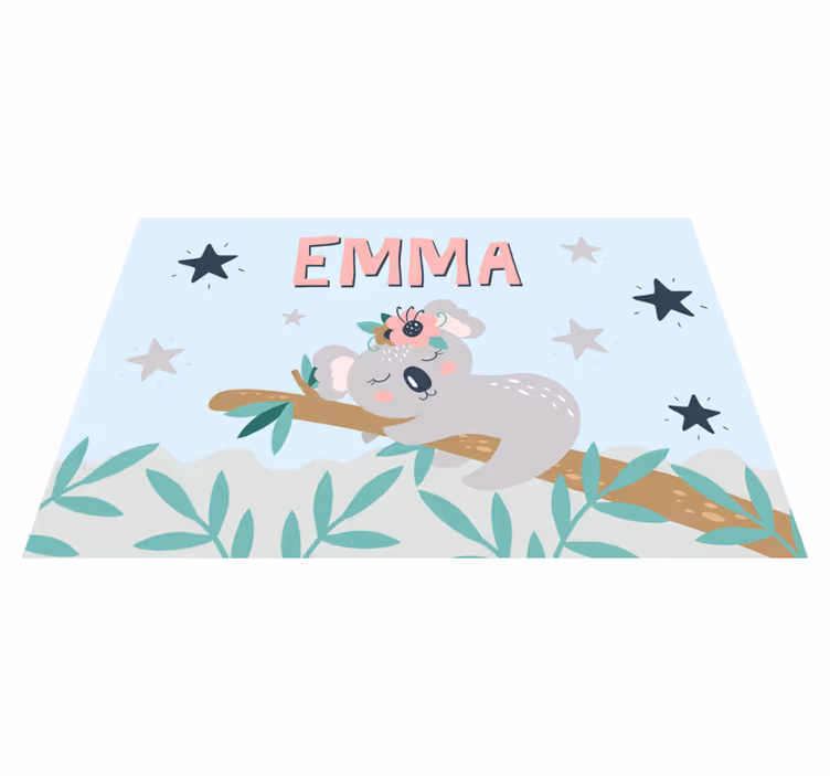 Koala Night custom vinyl carpet - TenStickers