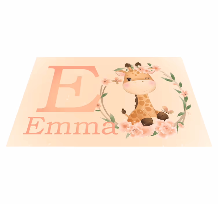 Charming Giraffe Artwork custom vinyl carpet - TenStickers