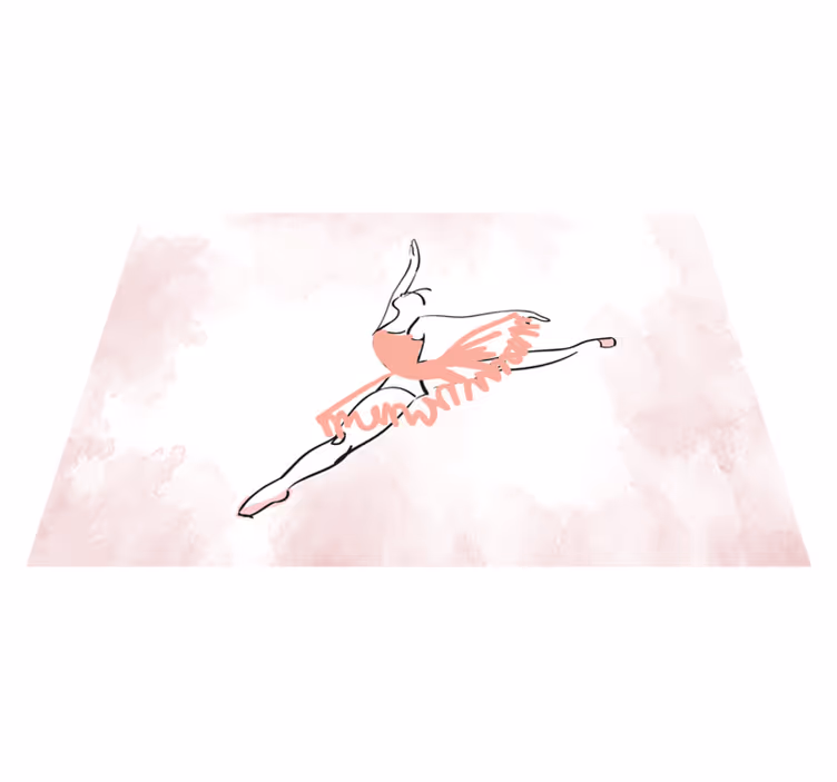 Aquarella dancer outline teen vinyl carpet - TenStickers