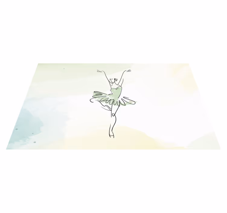 Ballet Dancer Outline kids vinyl carpet - TenStickers