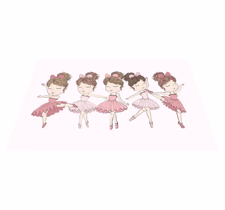 Ballet Dancers Showcase kids vinyl carpet - TenStickers