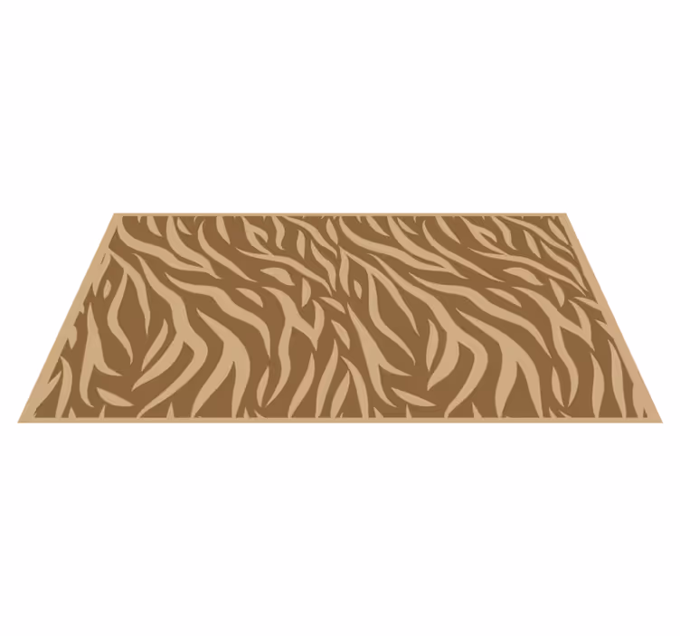 Brown zebra patterns animal print vinyl carpet - TenStickers