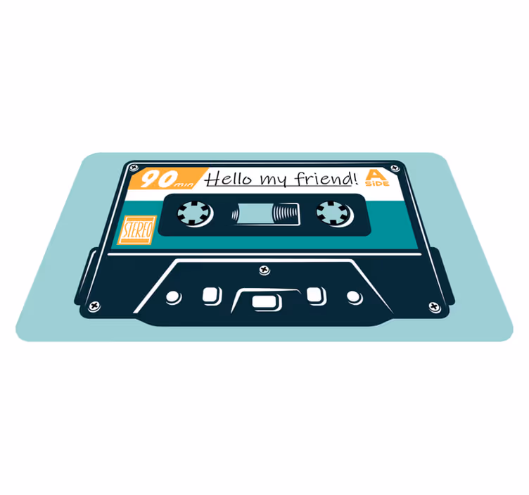 Cassette Tape Greeting custom vinyl carpet - TenStickers