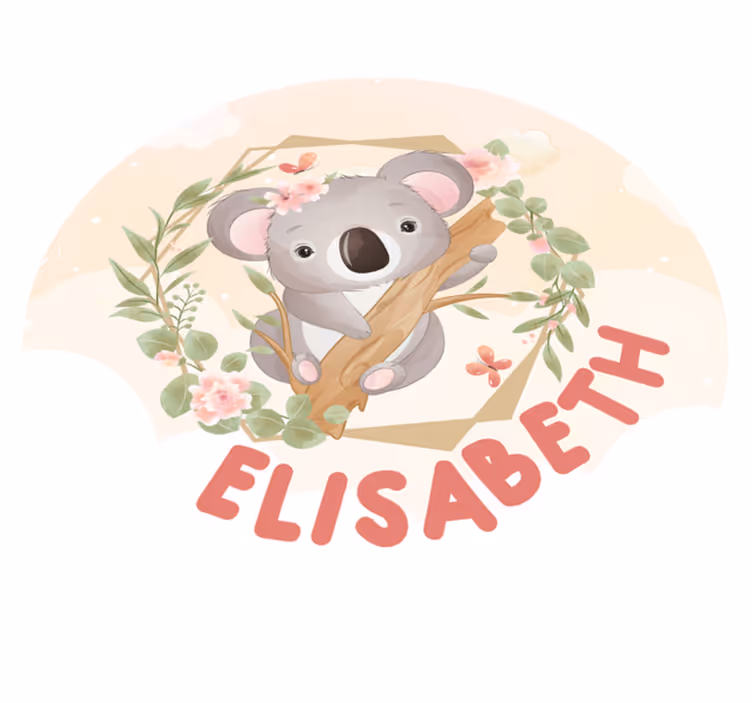 Custom vinyl carpet with cute koala design - TenStickers