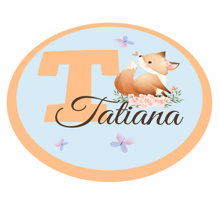 Adorable Fox Illustration custom vinyl carpet - TenStickers