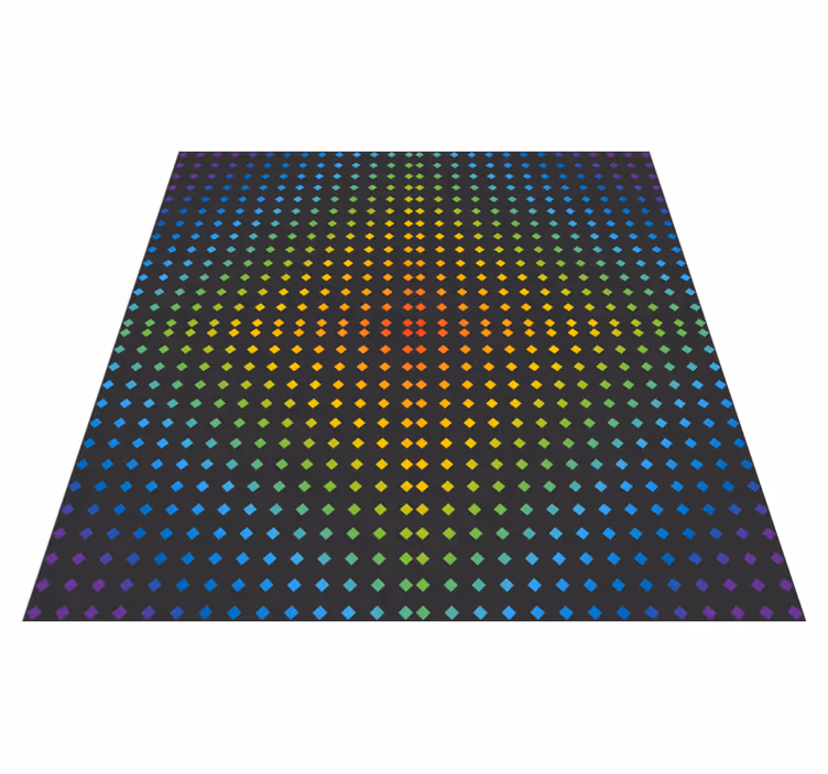 Rainbow diamond design teen vinyl carpet - TenStickers