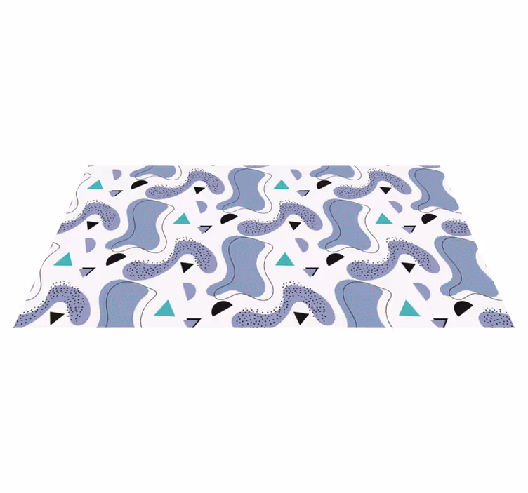 Abstract Shapes Motif minimalist vinyl carpet - TenStickers