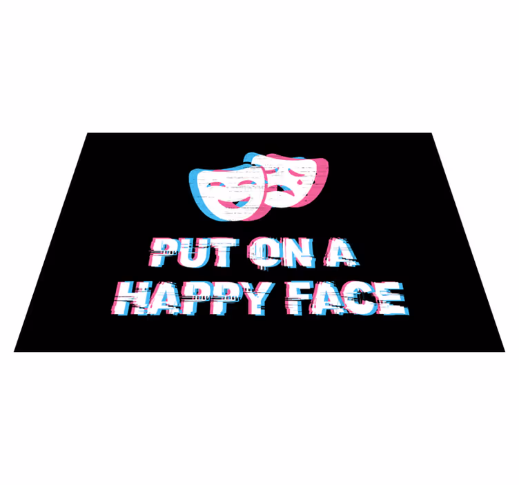 Happy Face Expression custom vinyl carpet - TenStickers