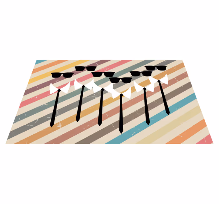 Dapper Group Attire striped vinyl carpet - TenStickers