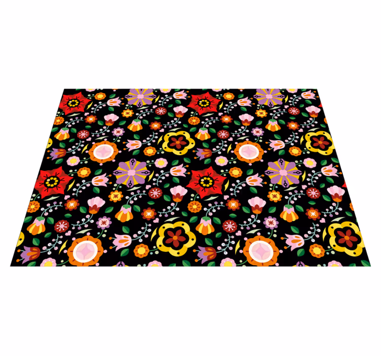 Bright Botanical Illustration floral vinyl carpet - TenStickers