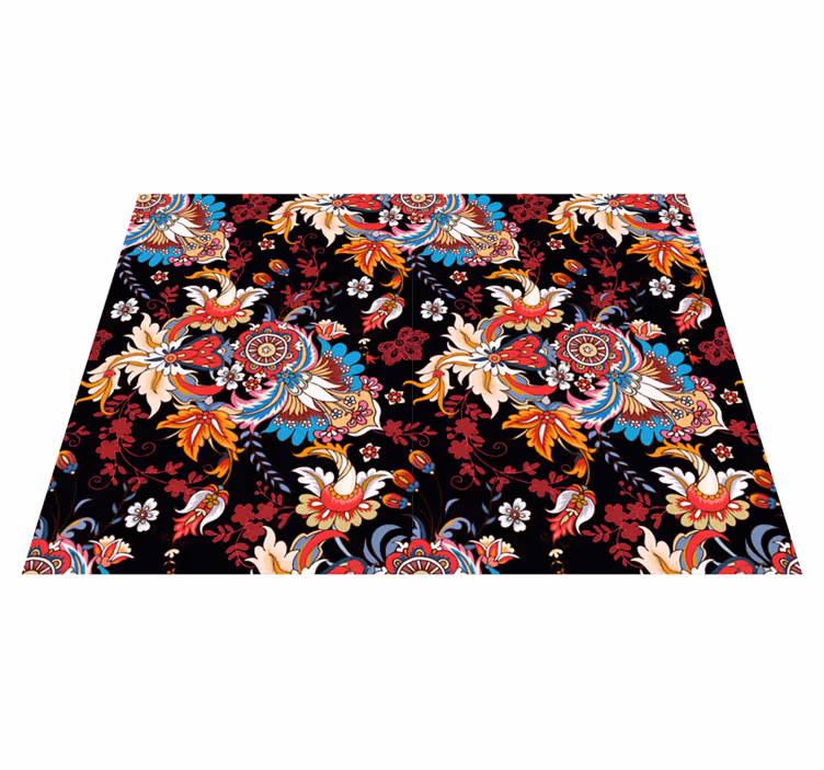 Botanical Inspiration mandala vinyl carpet - TenStickers