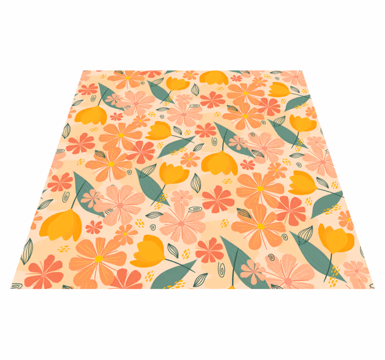 Floral spring blooms floral vinyl carpet - TenStickers