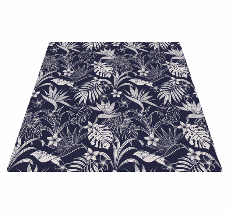 Tropical Floral Pattern nature vinyl carpet - TenStickers
