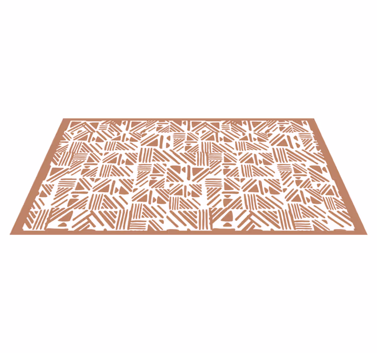 Contrasting Pattern geometric vinyl carpet - TenStickers