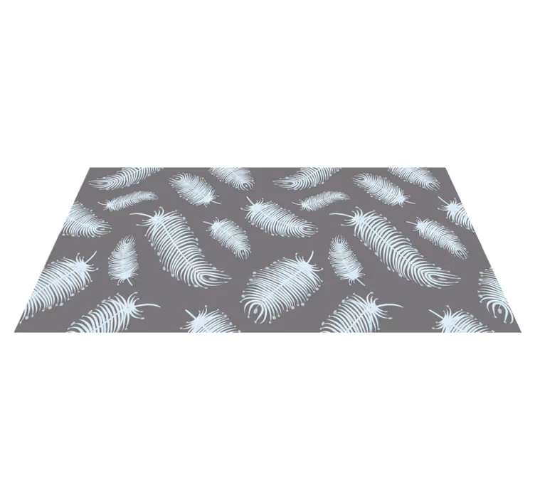 Feather-Like Motifs kids vinyl carpet - TenStickers