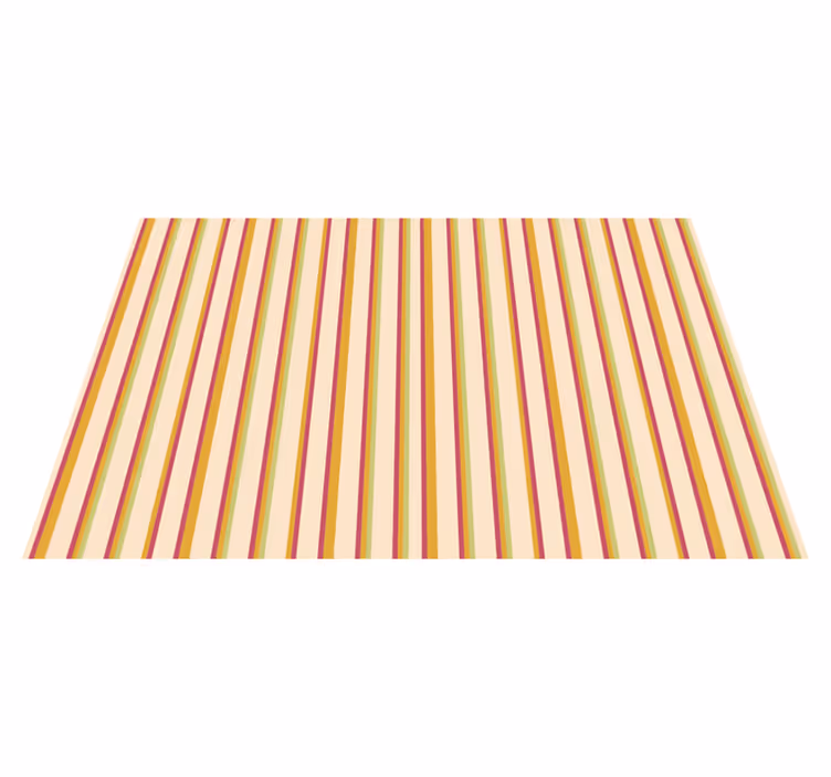 Striped vinyl carpet in multi-striped elegance - TenStickers