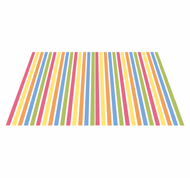Striped vinyl carpet colorful vertical lines - TenStickers