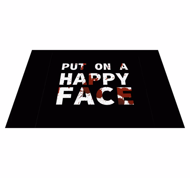 Put on face custom vinyl carpet - TenStickers
