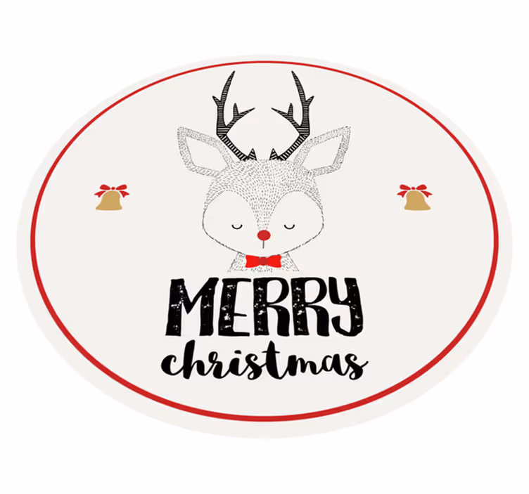 Festive Reindeer Artwork Christmas vinyl carpet - TenStickers