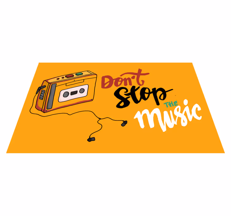 Retro Cassette Theme custom vinyl carpet - TenStickers