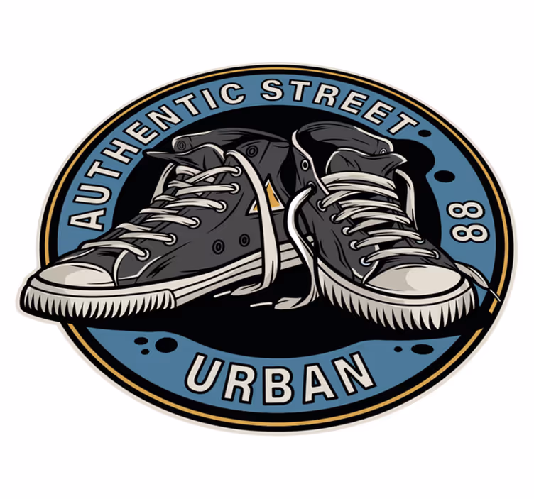 Street style sneakers teen vinyl carpet - TenStickers