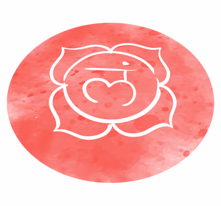 Circular Rose Design mandala vinyl carpet - TenStickers