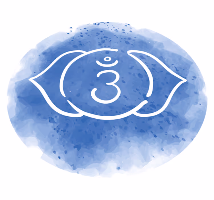 Calming Blue Symbol mandala vinyl carpet - TenStickers