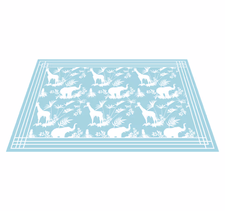 Jungle Safari Scene nursery vinyl carpet - TenStickers