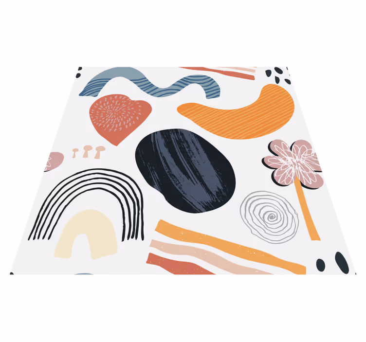 Abstract Shapes Ensemble modern vinyl carpet - TenStickers