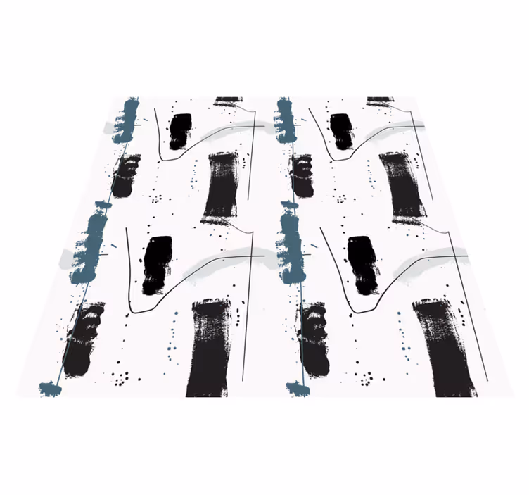 Linear Abstract Shapes minimalist vinyl carpet - TenStickers