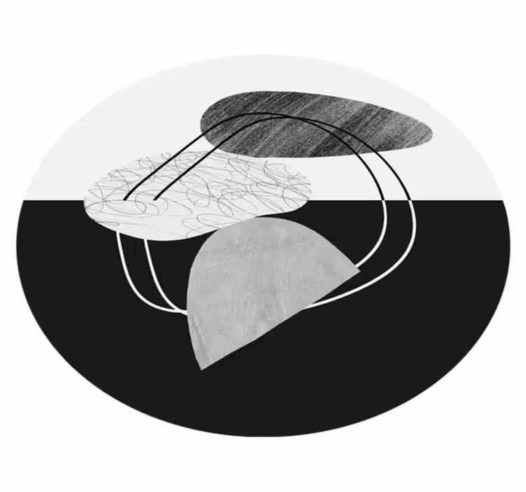 Abstract Shape Artwork minimalist vinyl carpet - TenStickers