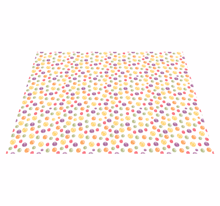 Colorful Polka Dots kids vinyl carpet - TenStickers