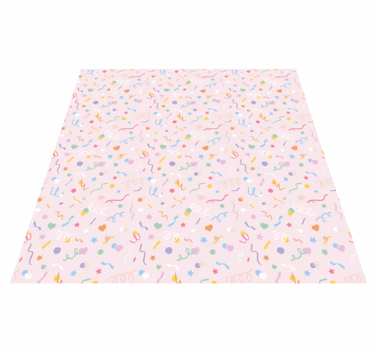 Colorful Party Confetti nursery vinyl carpet - TenStickers
